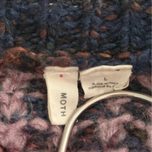 Anthropologie Moth Hillwalk Wool Blend Puff Sleeve Sweater - Picture 4 of 4